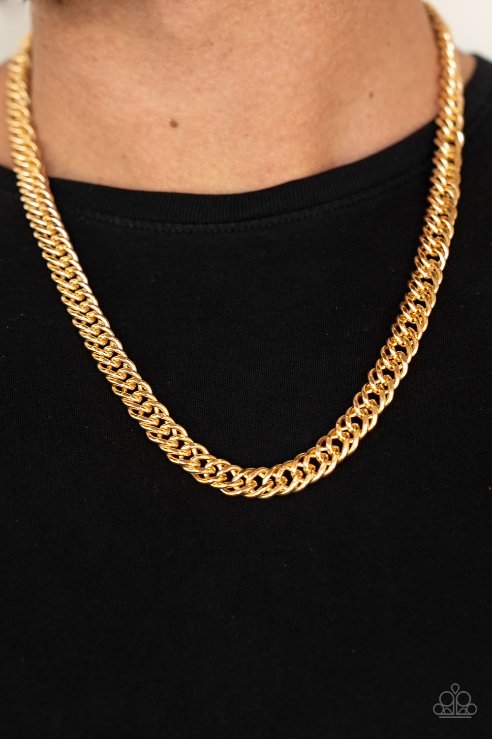 Paparazzi ♥ Winners Circle - Gold ♥  Mens Necklace