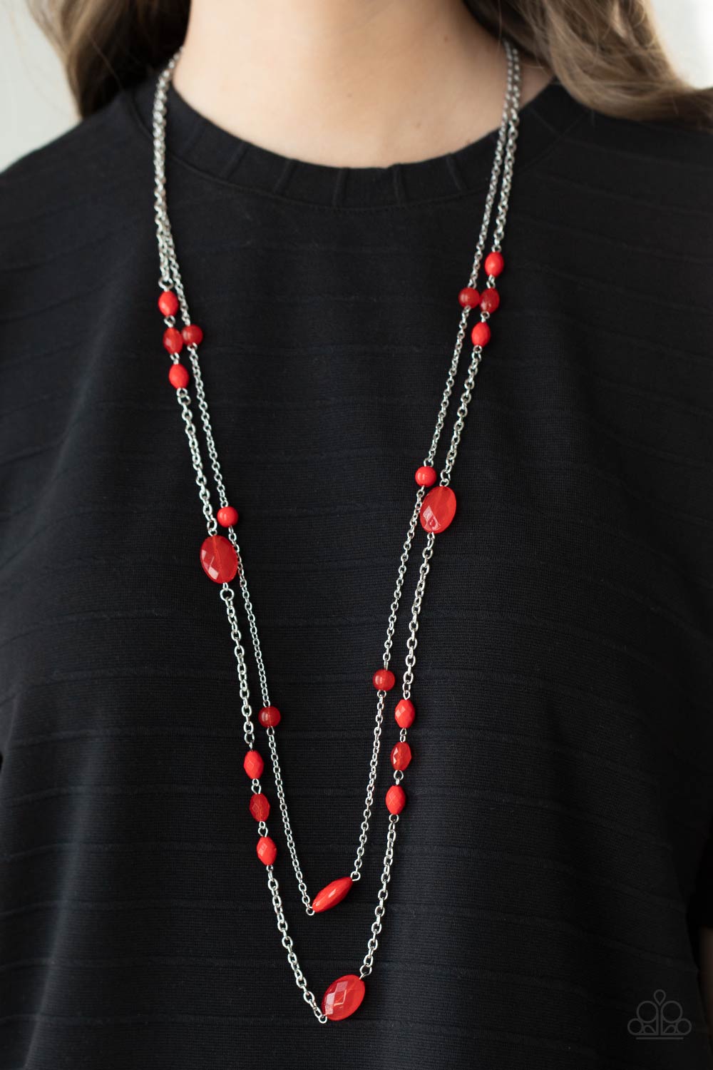 Paparazzi ♥ Day Trip Delights - Red ♥  Necklace