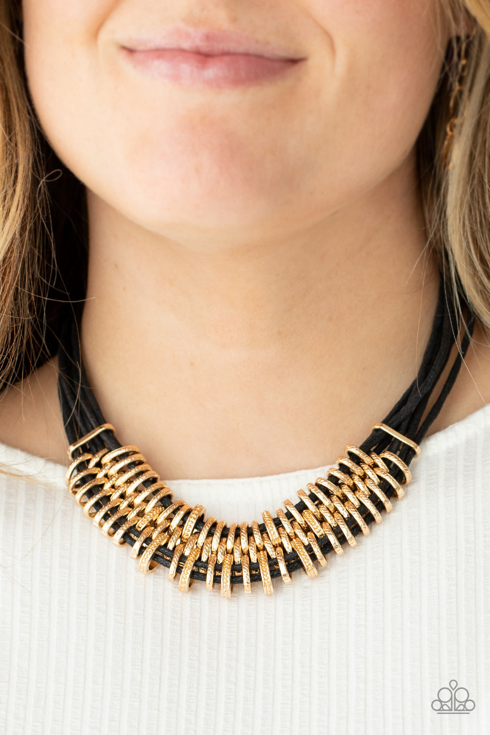 Paparazzi ♥ Lock, Stock, and SPARKLE - Gold ♥  Necklace