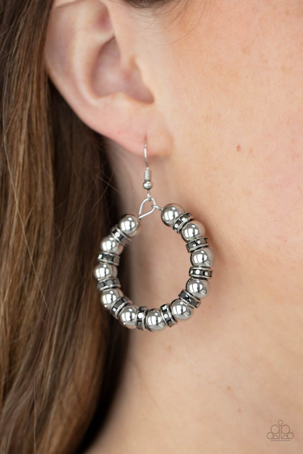 Paparazzi ♥ Cosmic Halo - Silver ♥  Earrings