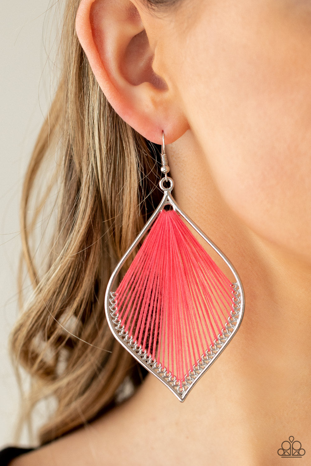 Paparazzi ♥ String Theory - Pink ♥  Earrings