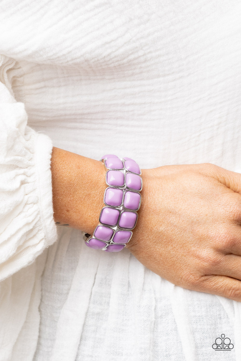 Paparazzi ♥ Double The DIVA-ttitude - Purple ♥  Bracelet