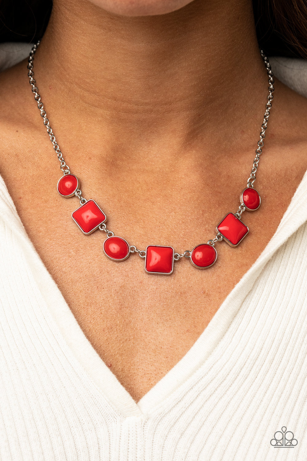 Paparazzi ♥ Trend Worthy - Red ♥  Necklace