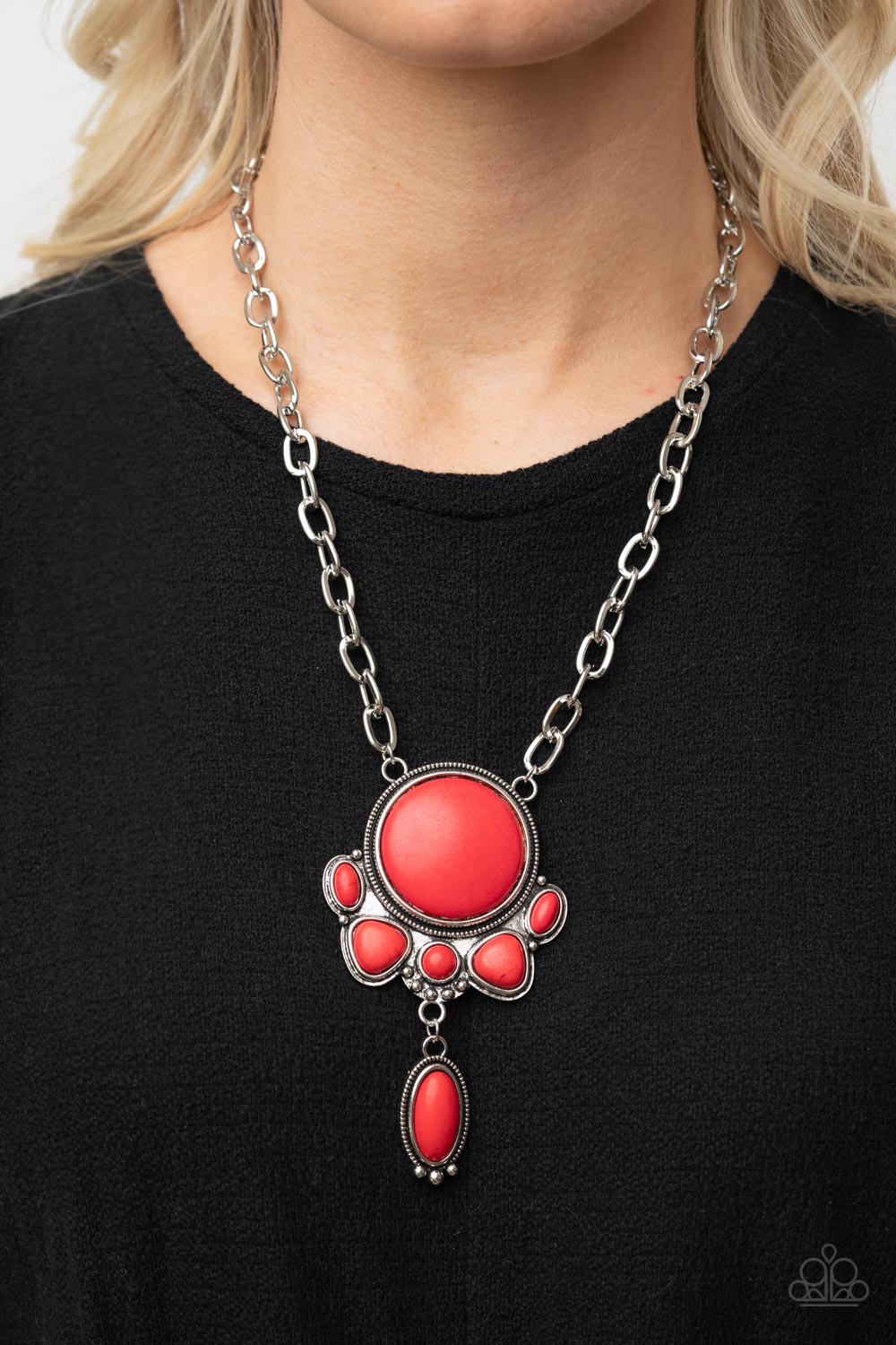 Paparazzi ♥ Geographically Gorgeous - Red ♥  Necklace