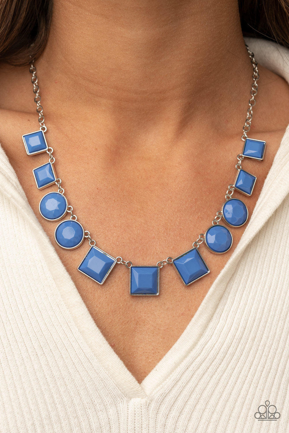 Paparazzi ♥ Tic Tac TREND - Blue ♥  Necklace