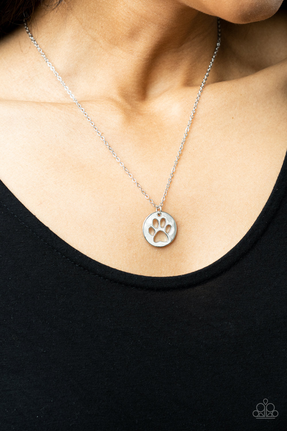 Paparazzi ♥ Think PAW-sitive - Silver ♥  Necklace