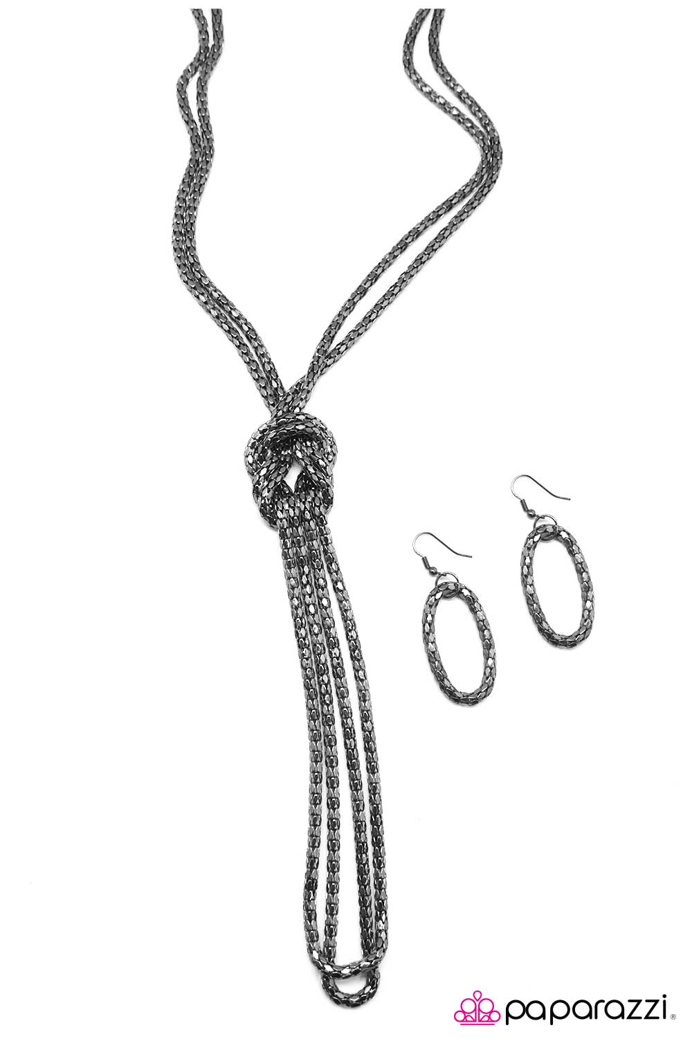 Paparazzi ♥ I Love You, I Love You KNOT - Black ♥  Necklace