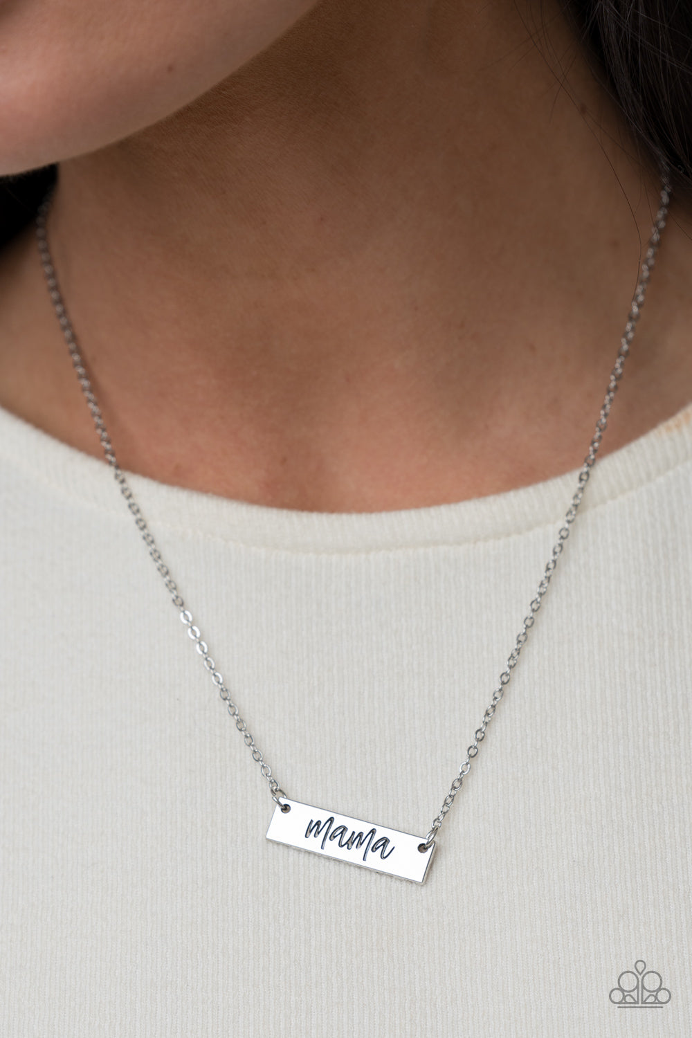 Paparazzi ♥ Blessed Mama - Silver ♥  Necklace