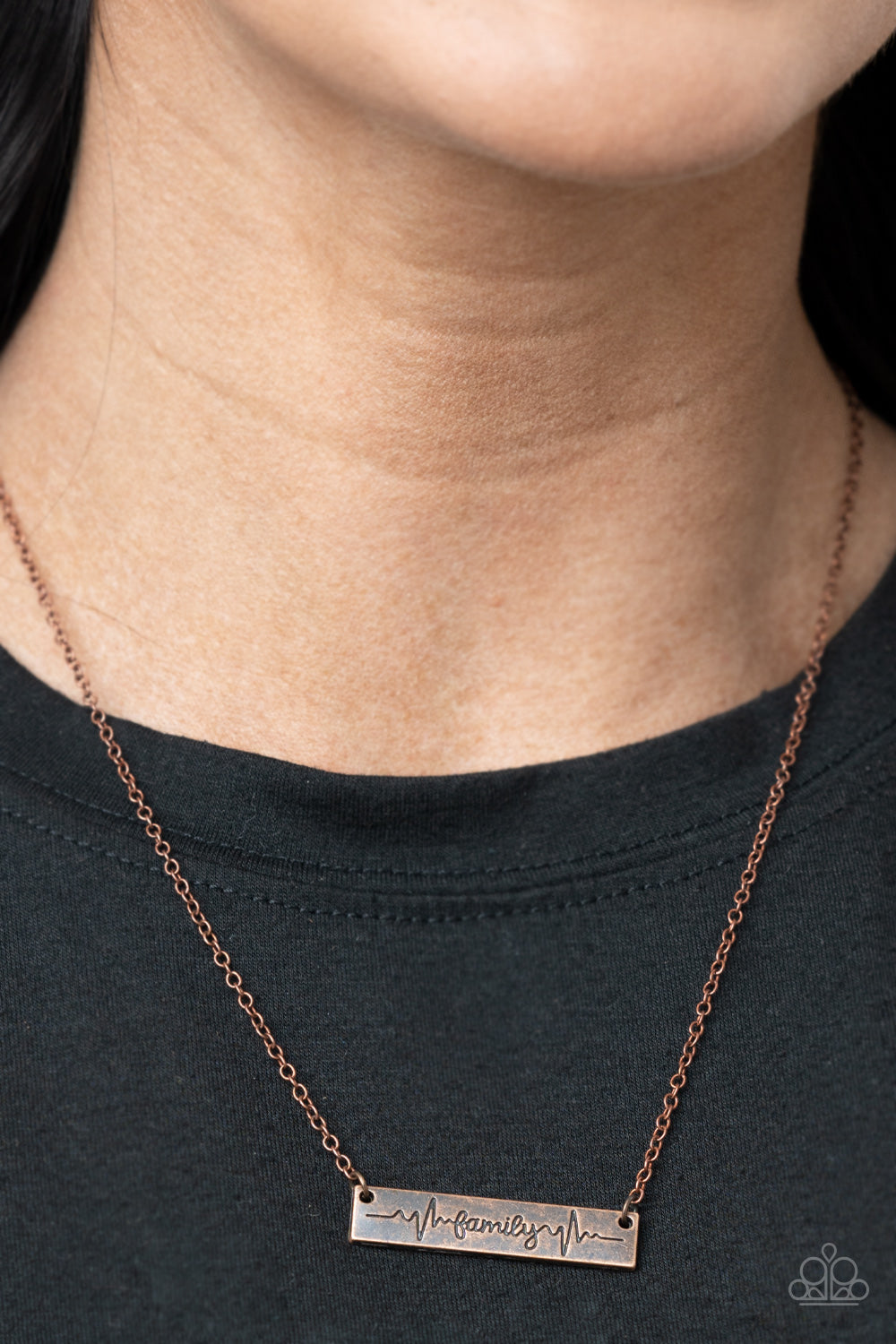 Paparazzi ♥ Living The Mom Life - Copper ♥  Necklace