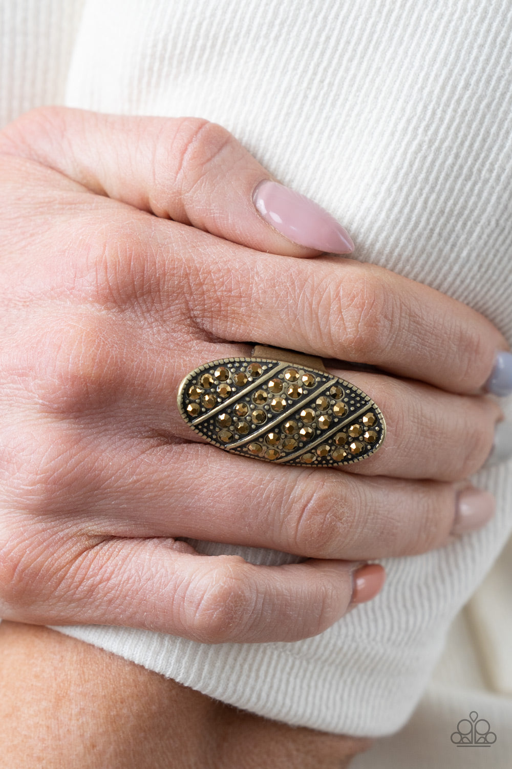 Paparazzi ♥ Galactic Glitz - Brass ♥  Ring