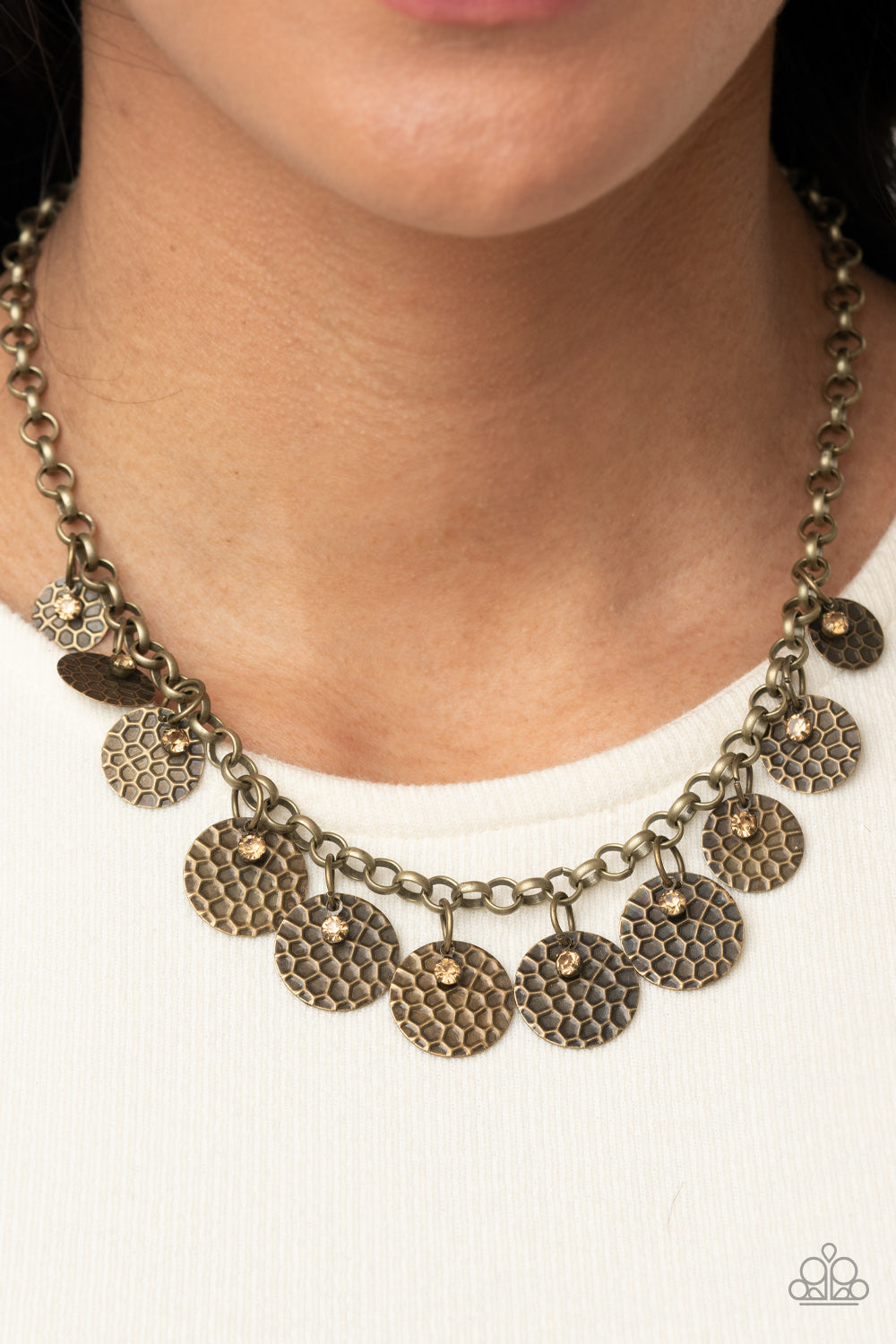 Paparazzi ♥ Delightfully Dappled - Brass ♥  Necklace