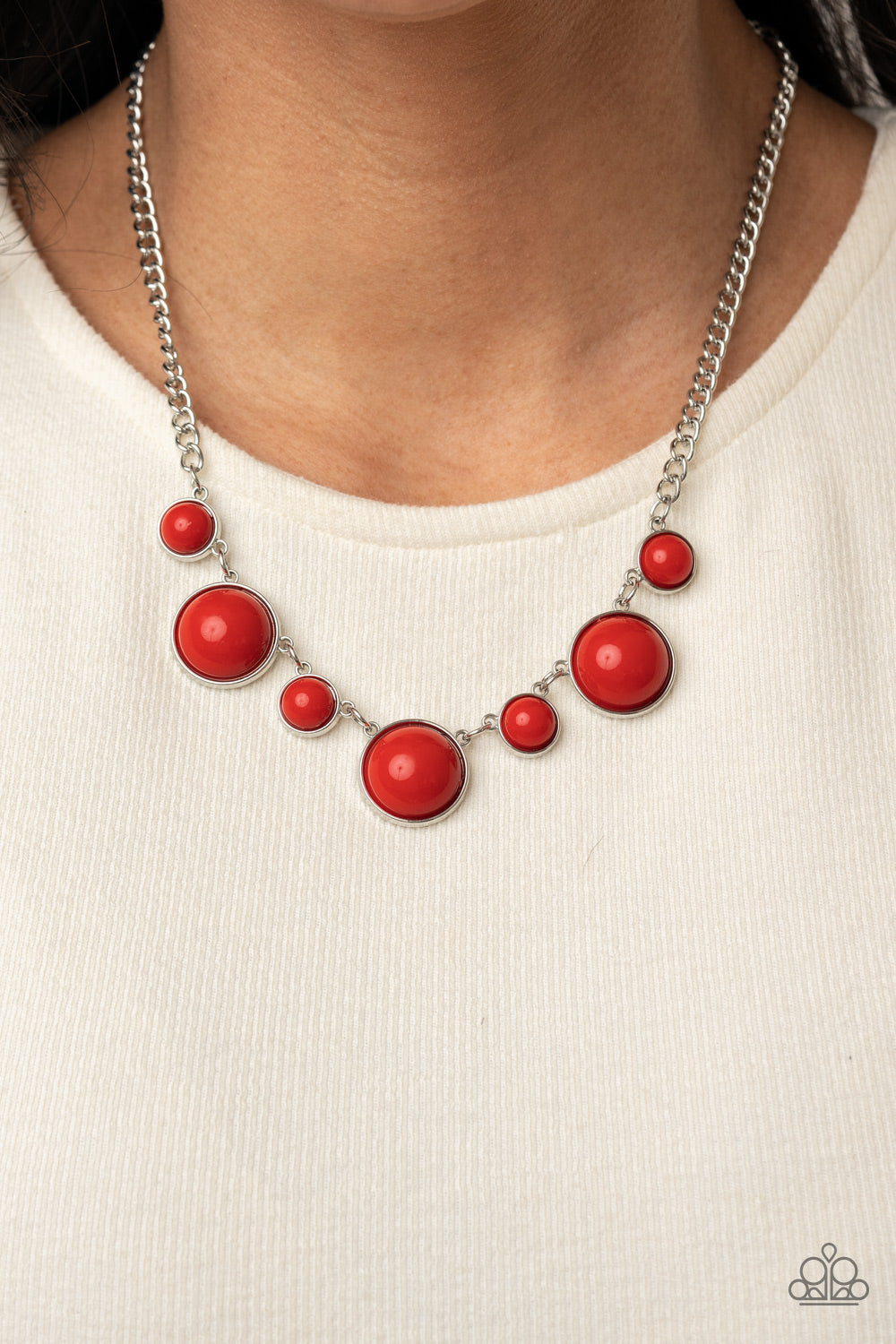 Paparazzi ♥ Prismatically POP-tastic - Red ♥  Necklace