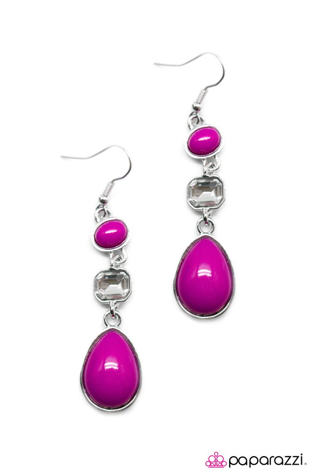 Paparazzi ♥ Sassy Showgirl - Purple ♥ Earrings