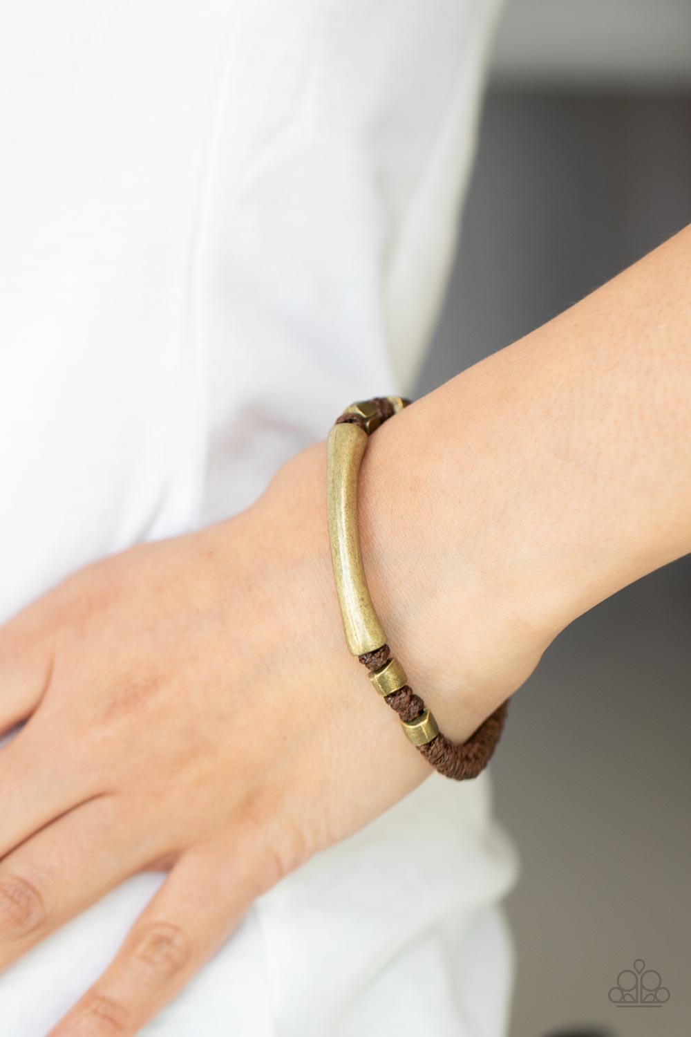 Paparazzi ♥ Grounded in Grit - Brown ♥  Bracelet