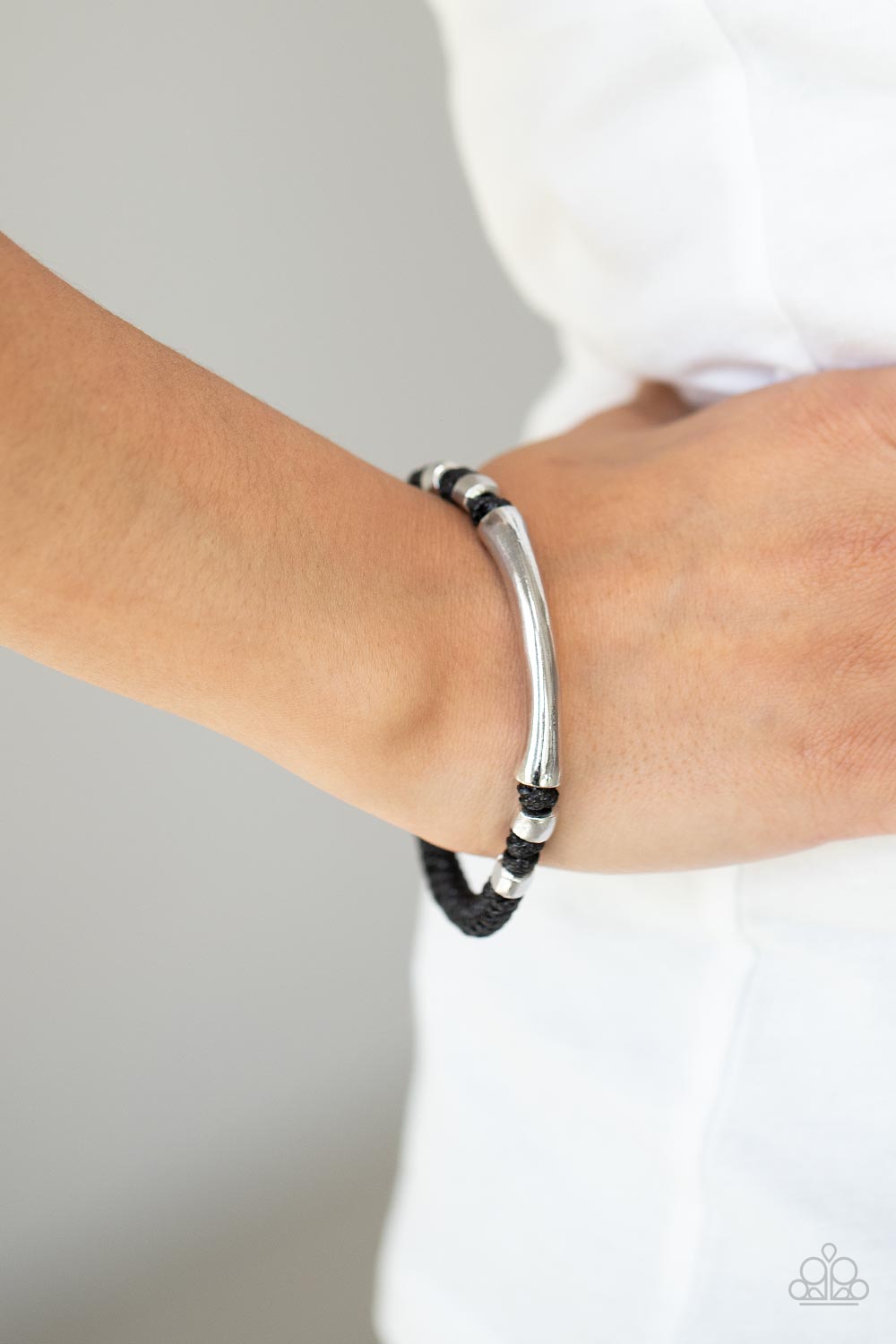Paparazzi ♥ Grounded in Grit - Black ♥  Bracelet