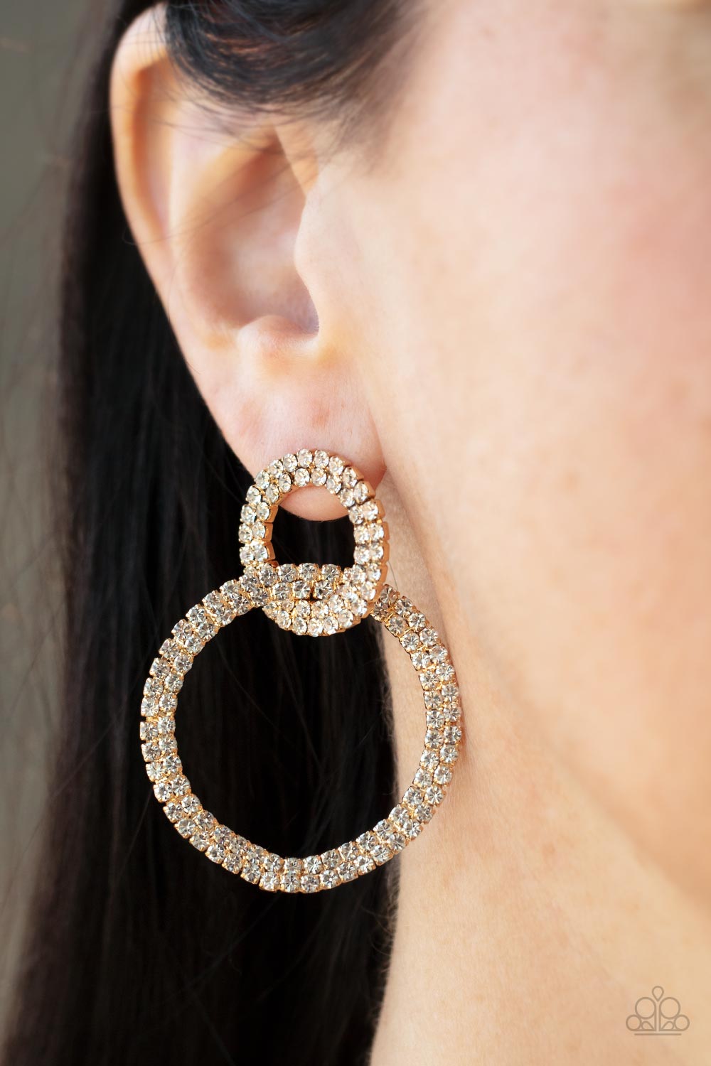 Paparazzi ♥ Intensely Icy - Gold ♥  Post Earrings