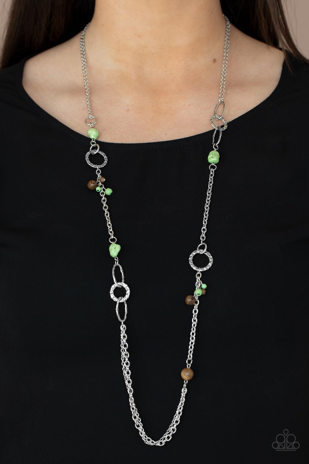 Paparazzi ♥ Sandstone Safari - Green ♥  Necklace