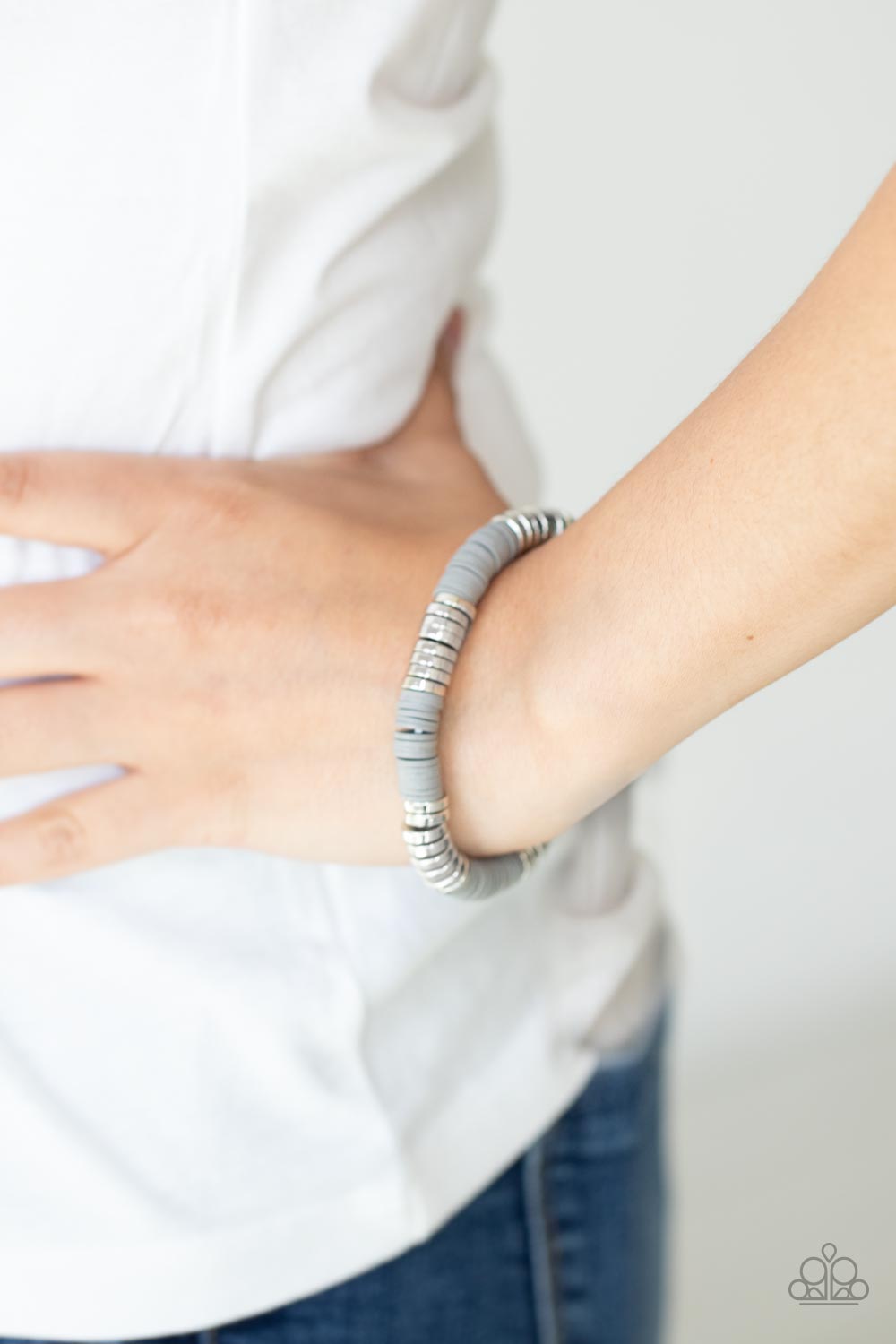 Paparazzi ♥ Stacked In Your Favor - Silver ♥  Bracelet