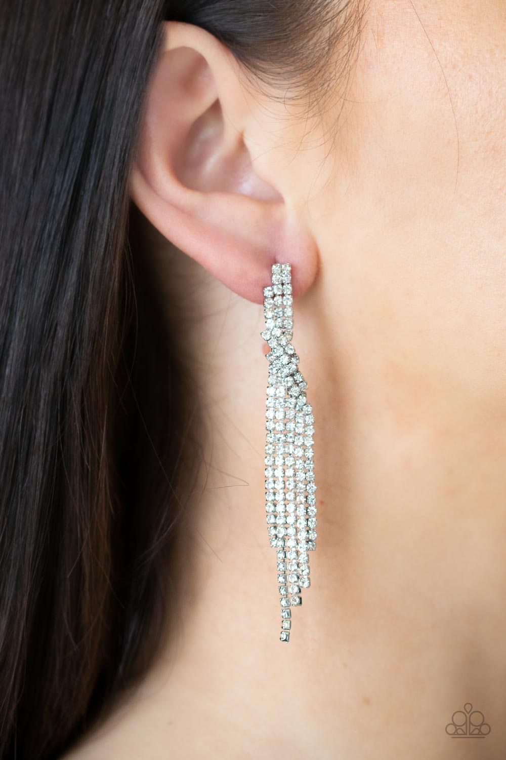 Paparazzi ♥ Cosmic Candescence - White ♥  Post Earrings