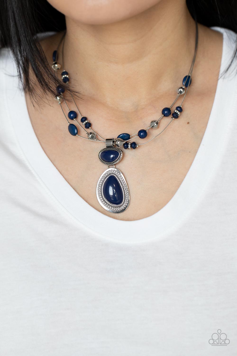 Paparazzi ♥ Discovering New Destinations - Blue ♥  Necklace