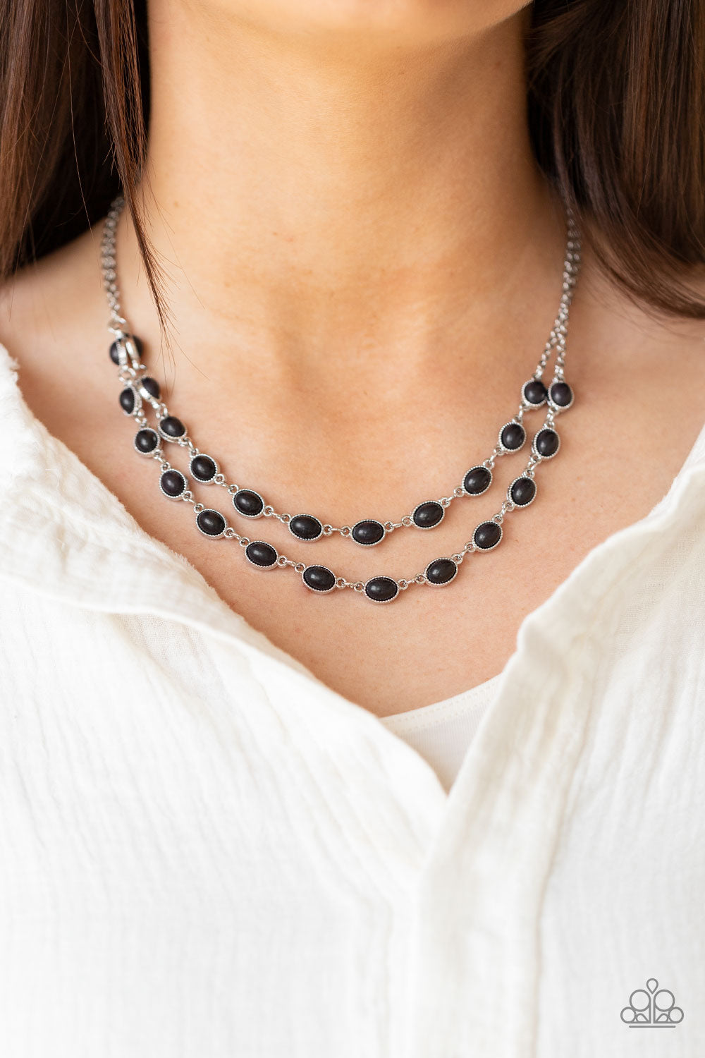 Paparazzi ♥ Sahara Safari - Black ♥  Necklace