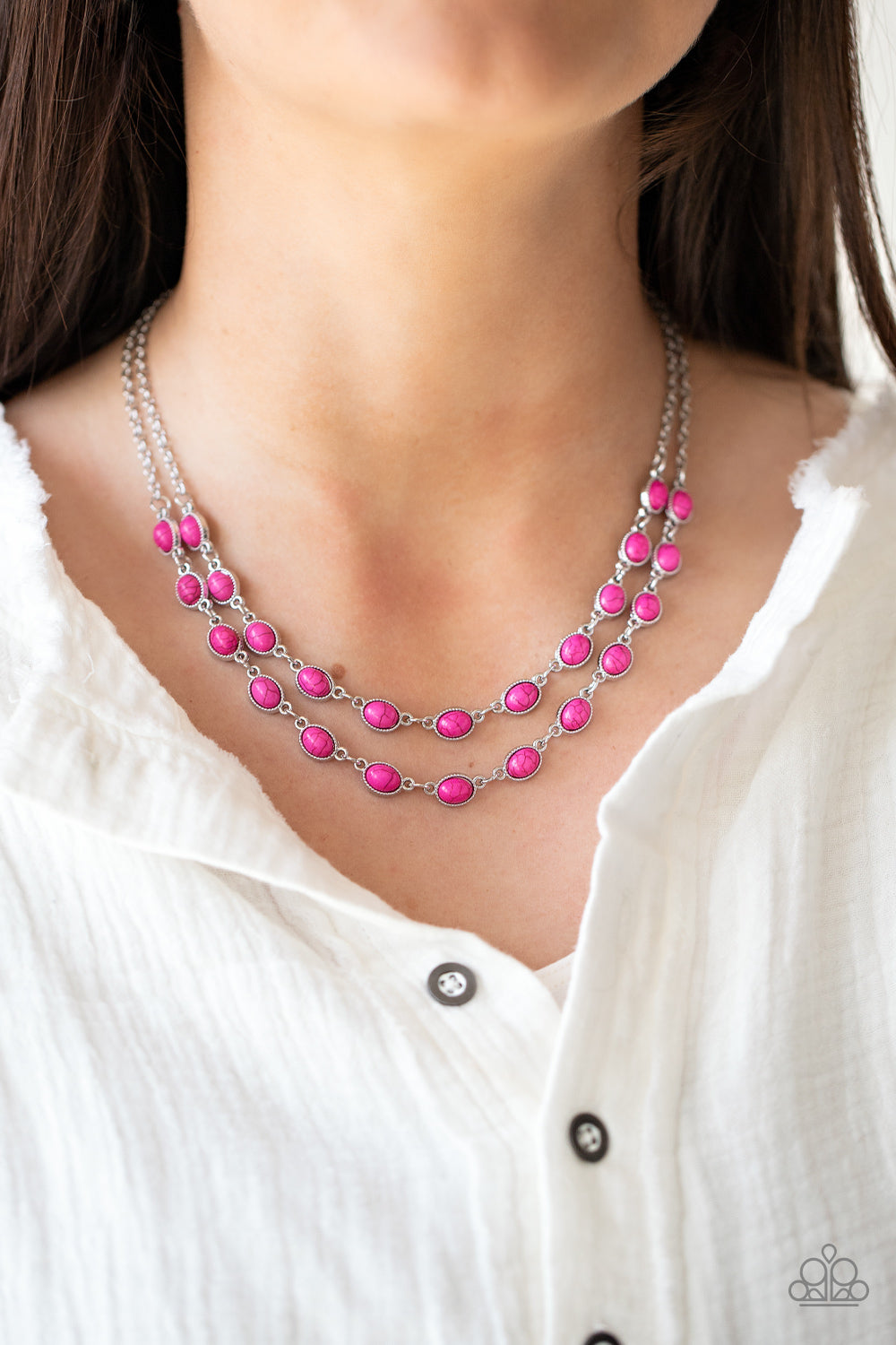 Paparazzi ♥ Sahara Safari - Pink ♥  Necklace