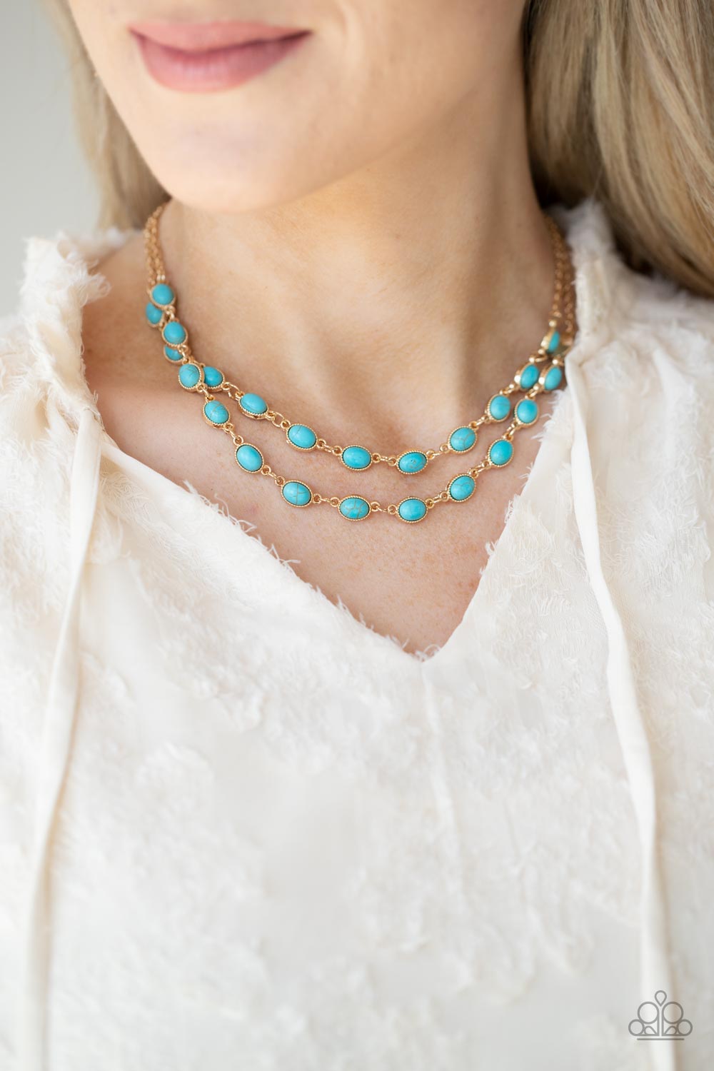 Paparazzi ♥ Sahara Safari - Blue ♥  Necklace