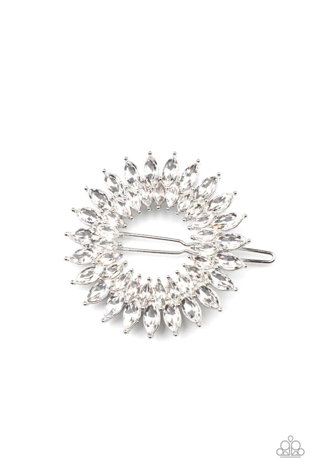 Paparazzi ♥ Flauntable Fireworks - White ♥  Hair Clip