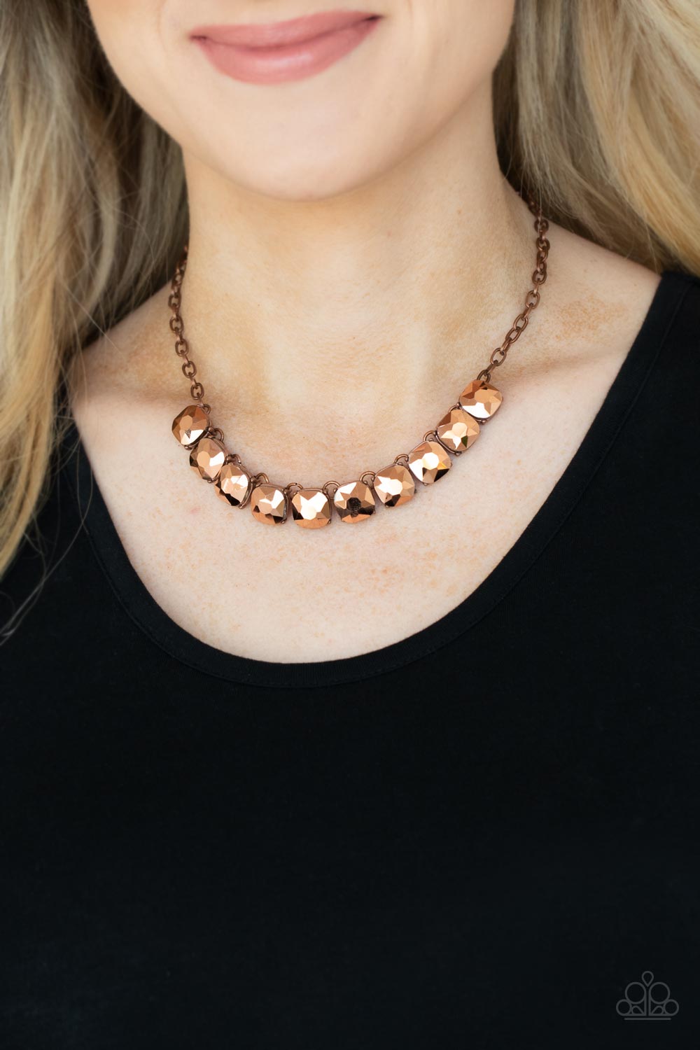 Paparazzi ♥ Radiance Squared - Copper ♥  Necklace