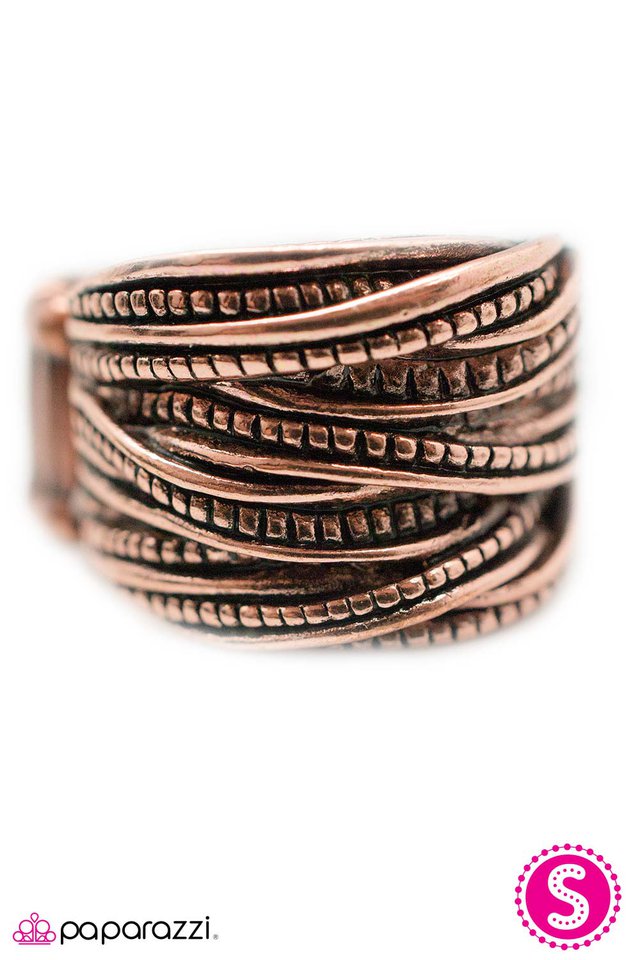 Paparazzi ♥ Striking A CORD - Copper ♥ Ring