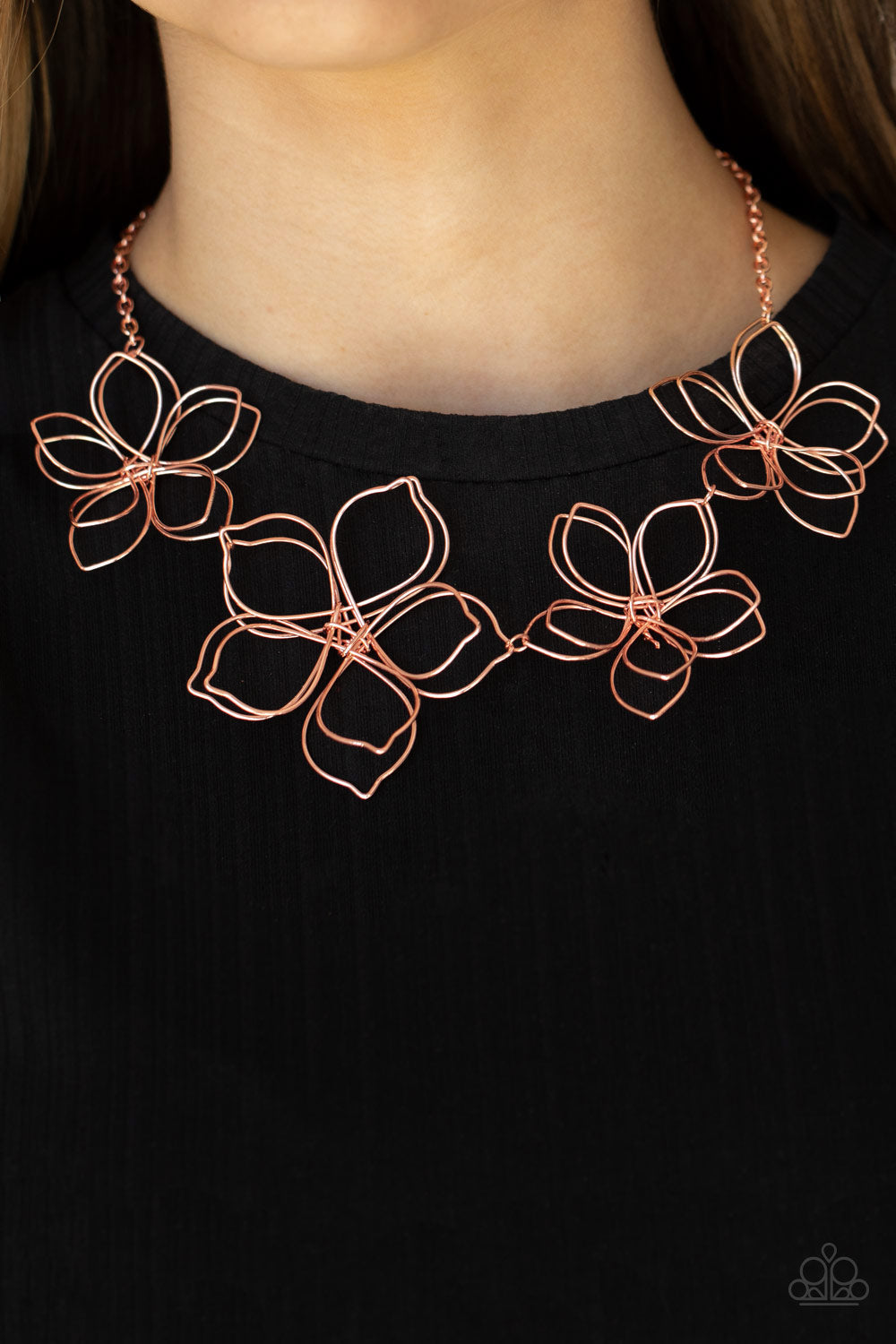 Paparazzi ♥ Flower Garden Fashionista - Copper ♥  Necklace