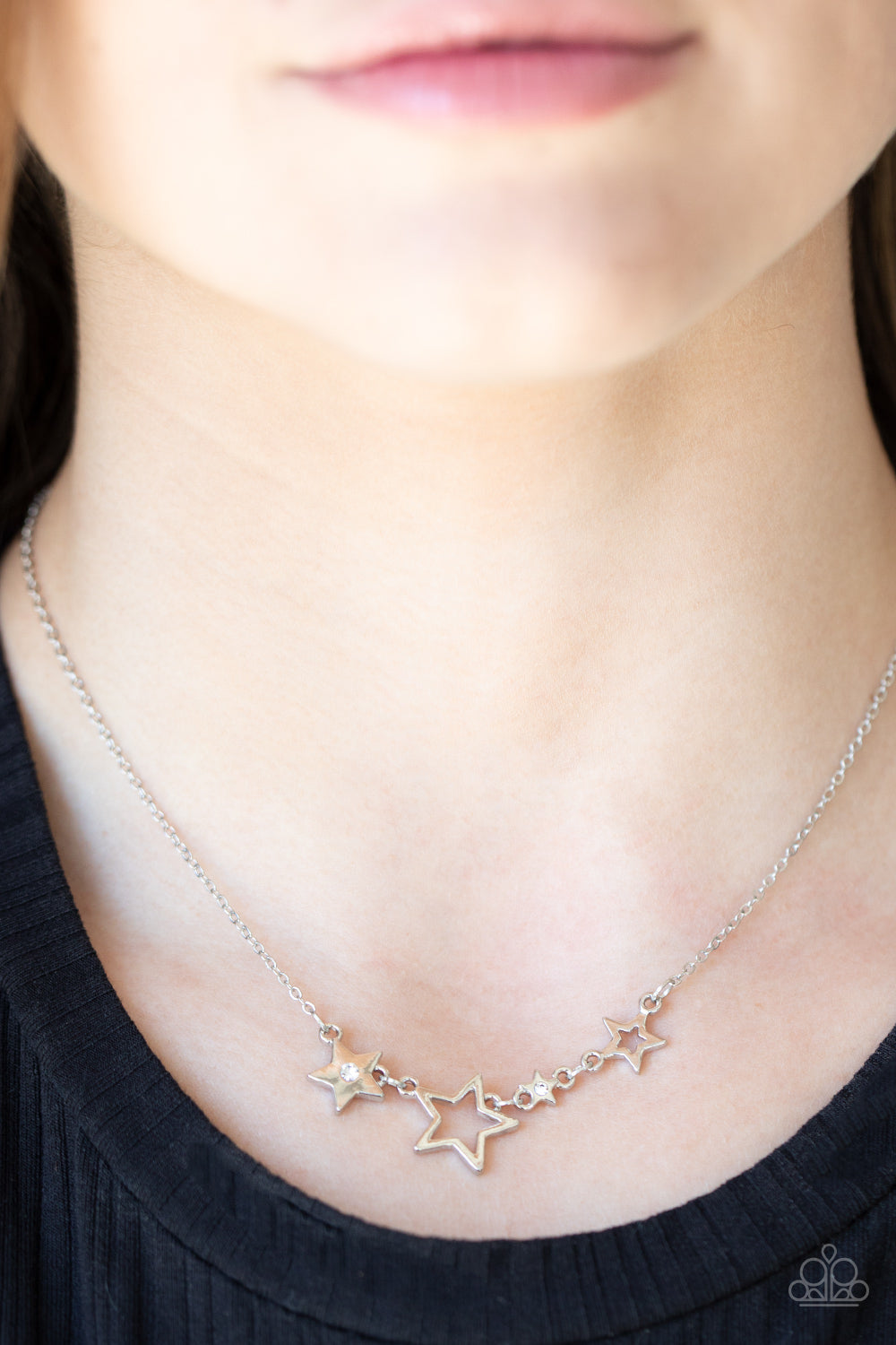 Paparazzi ♥ Proudly Patriotic - White ♥  Necklace