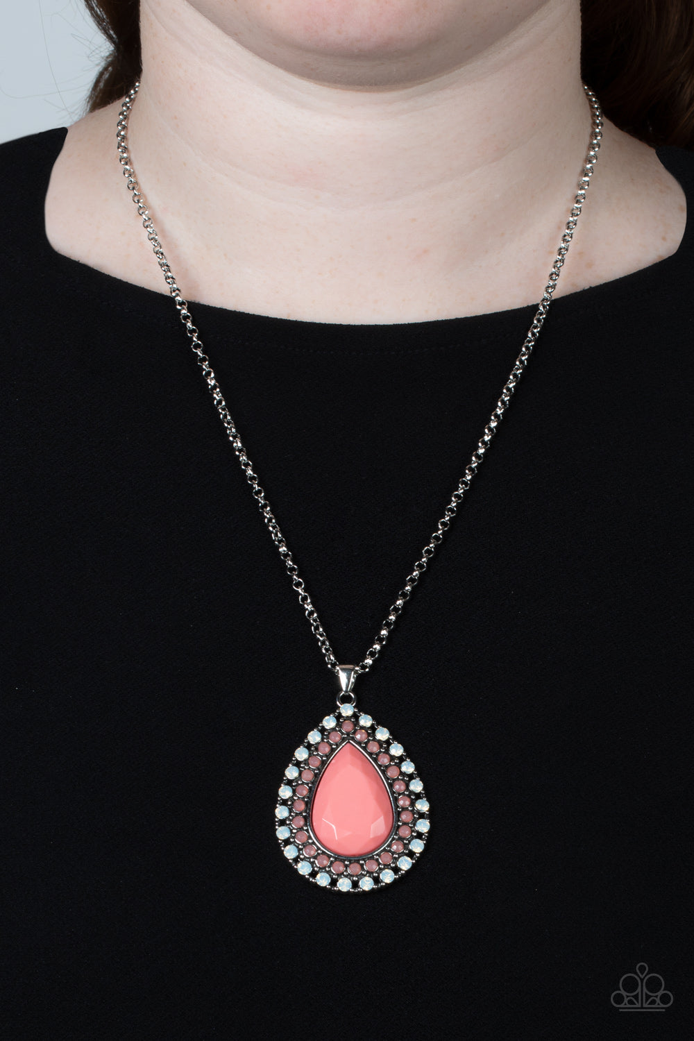 Paparazzi ♥ DROPLET Like Its Hot - Multi ♥  Necklace