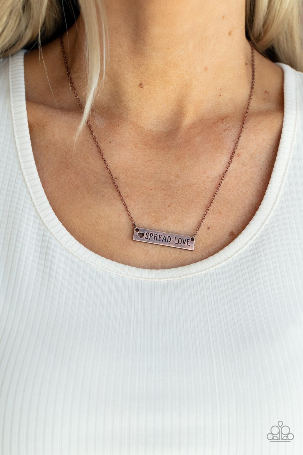Paparazzi ♥ Spread Love - Copper ♥  Necklace