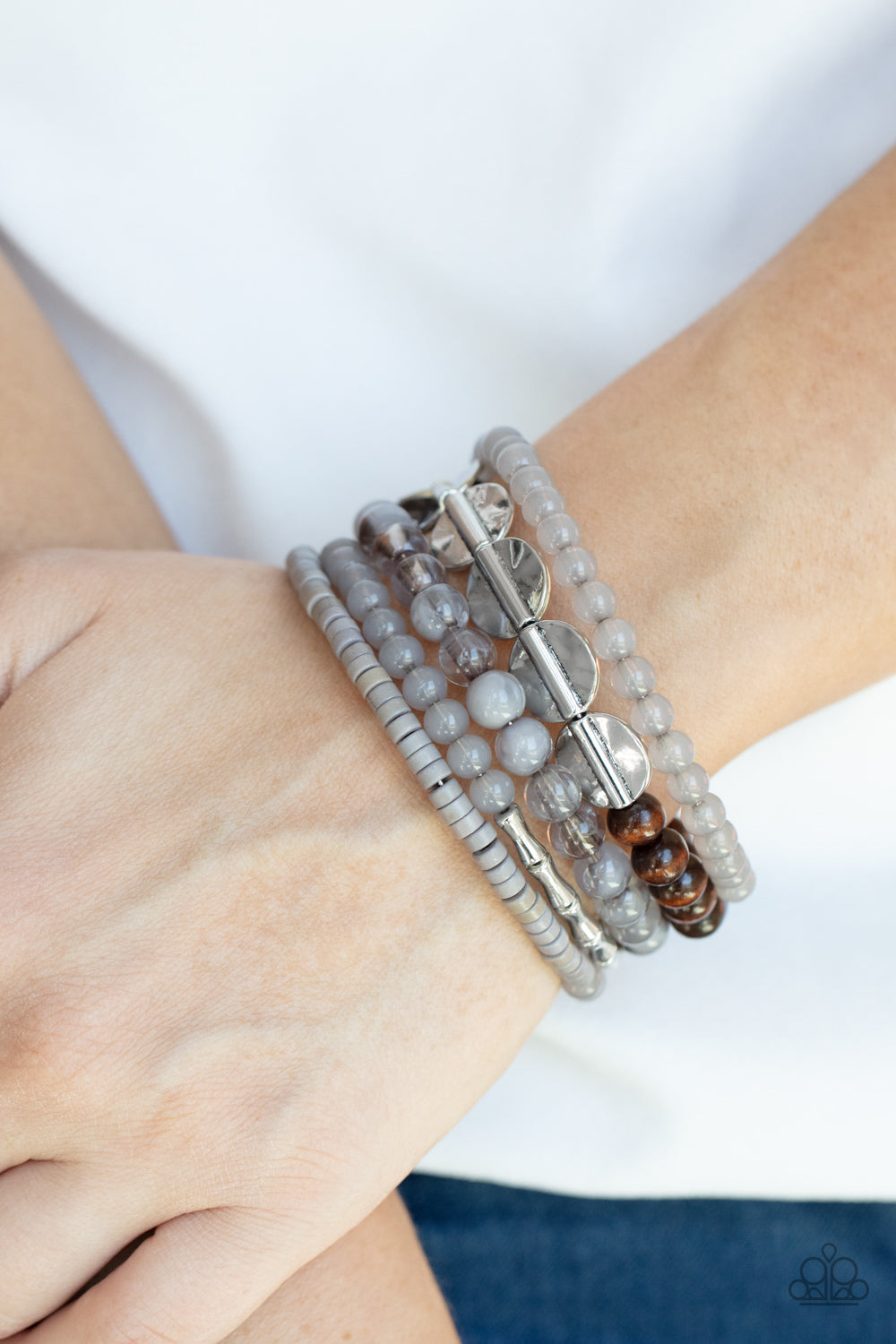 Paparazzi ♥ Free-Spirited Spiral - Silver ♥  Bracelet