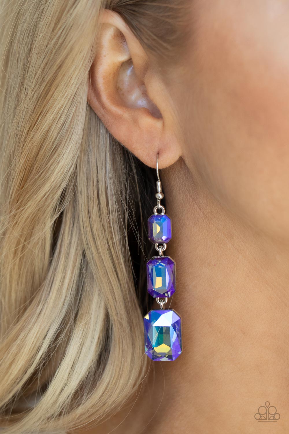 Paparazzi ♥ Cosmic Red Carpet - Blue ♥  Earrings
