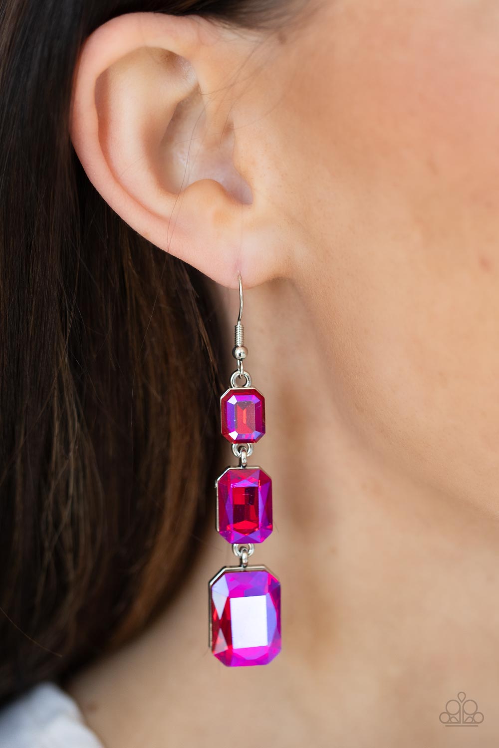 Paparazzi ♥ Cosmic Red Carpet - Pink ♥  Earrings