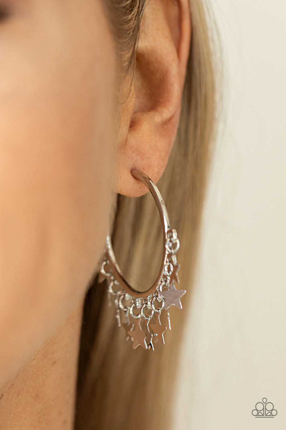Paparazzi ♥ Happy Independence Day - Silver ♥  Earrings