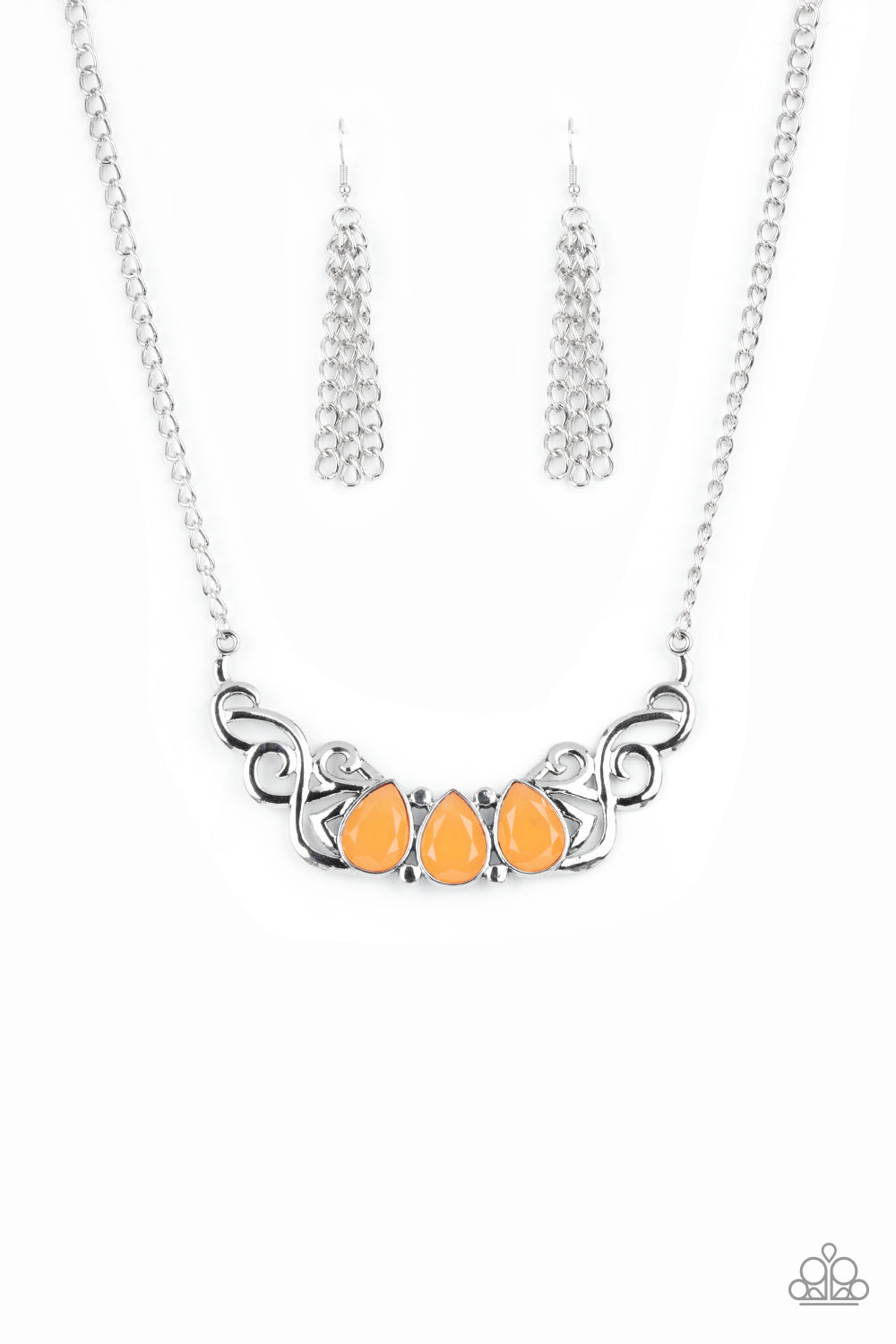 Paparazzi ♥ Heavenly Happenstance - Orange ♥ Necklace