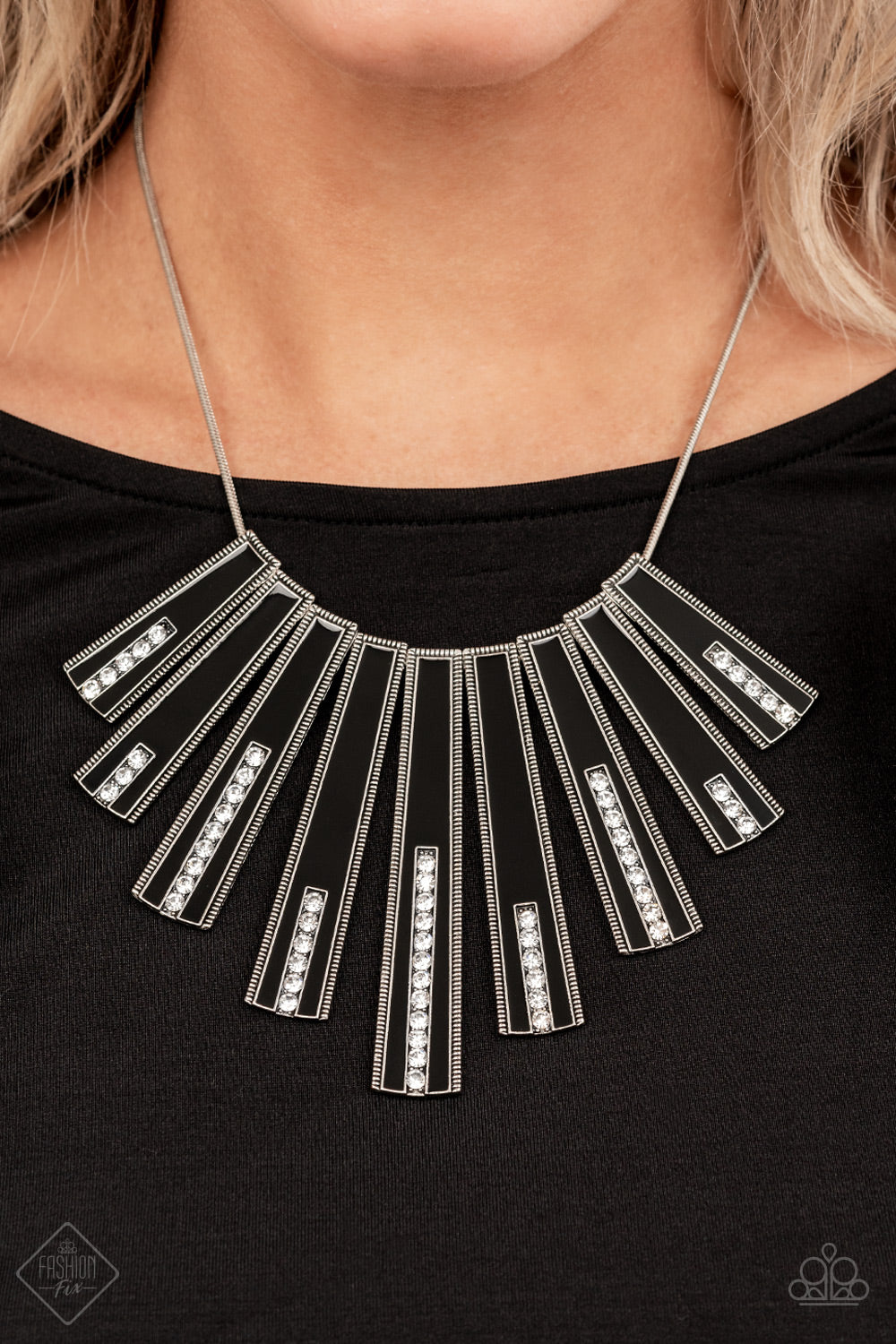 Paparazzi ♥ FAN-tastically Deco - Black ♥  Necklace