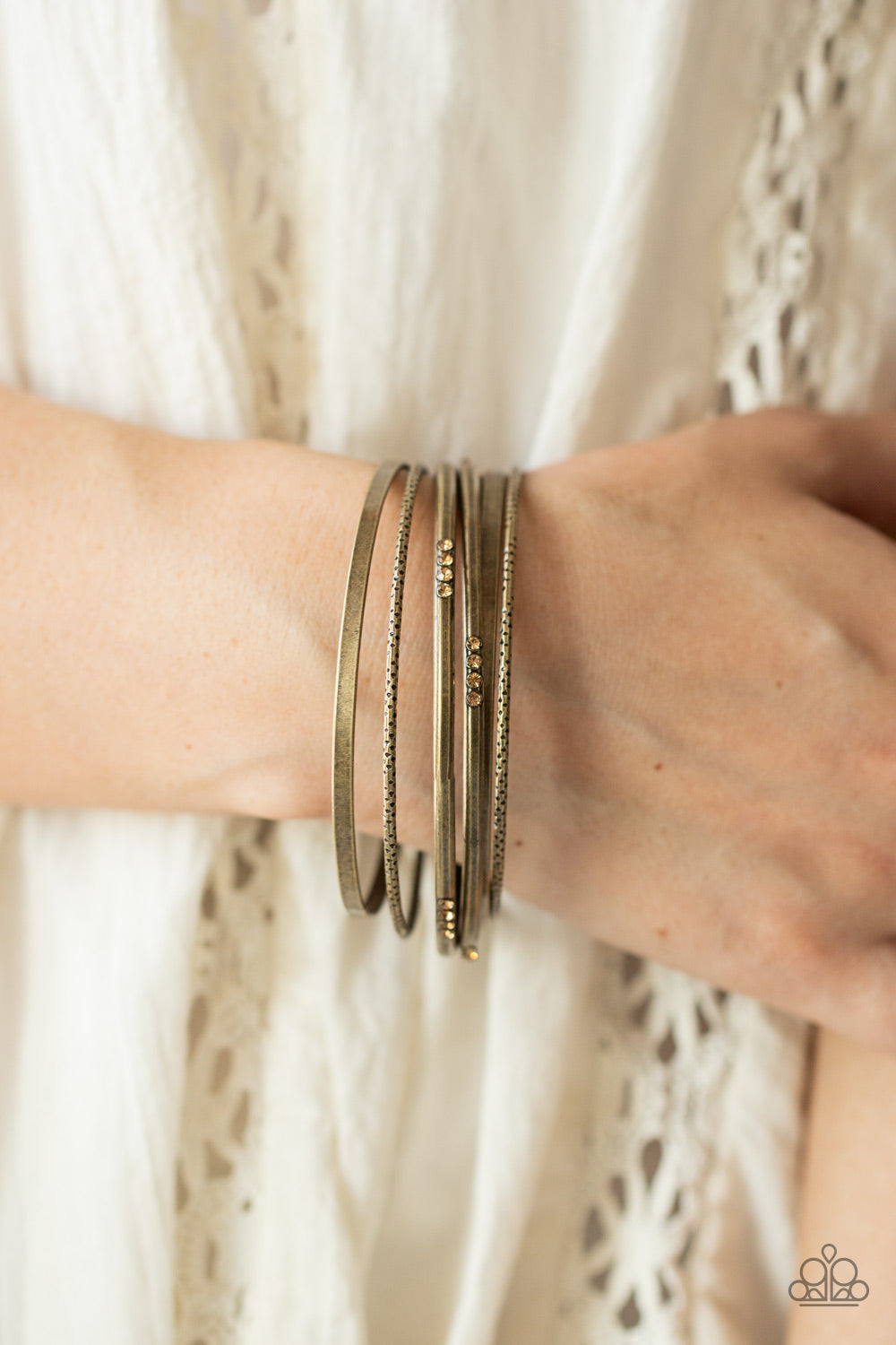 Paparazzi ♥ Lock, STACK, and Barrel - Brass ♥  Bracelet