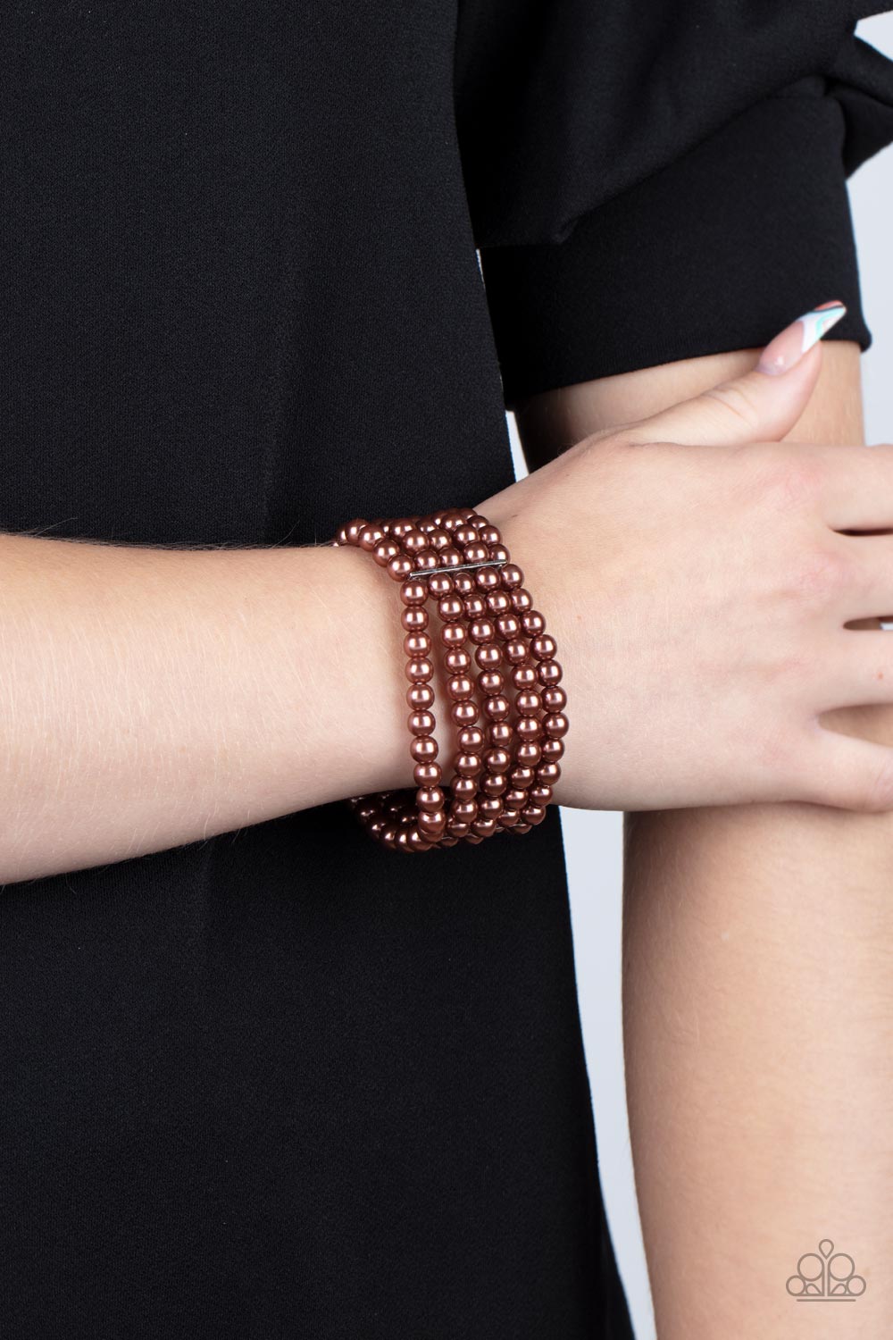 Paparazzi ♥ A Pearly Affair - Brown ♥  Bracelet