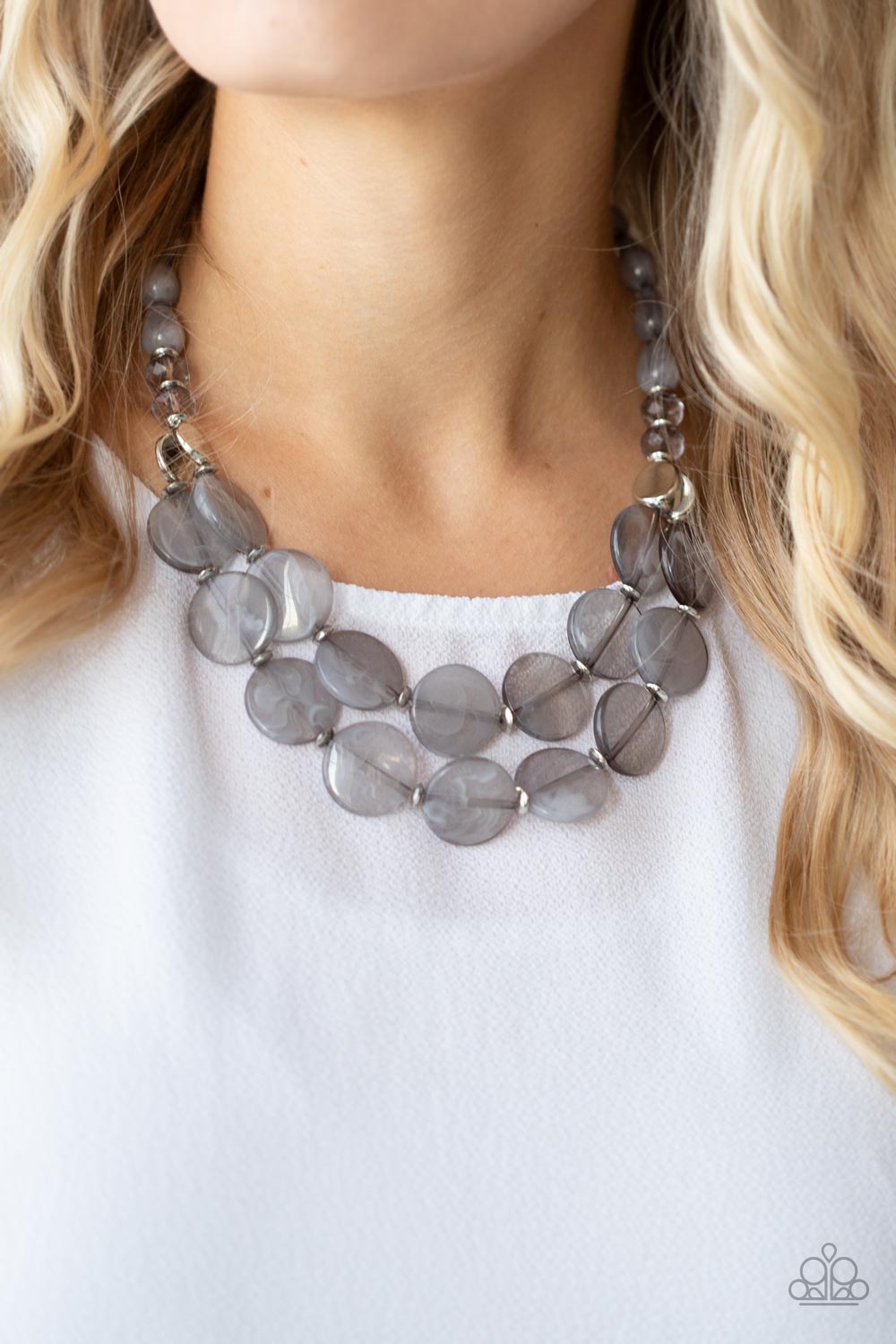 Paparazzi ♥ Beach Day Demure - Silver ♥  Necklace