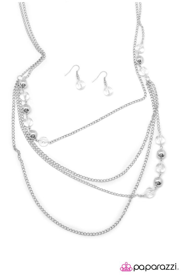 Paparazzi ♥ Fools Rush In - White ♥ Necklace