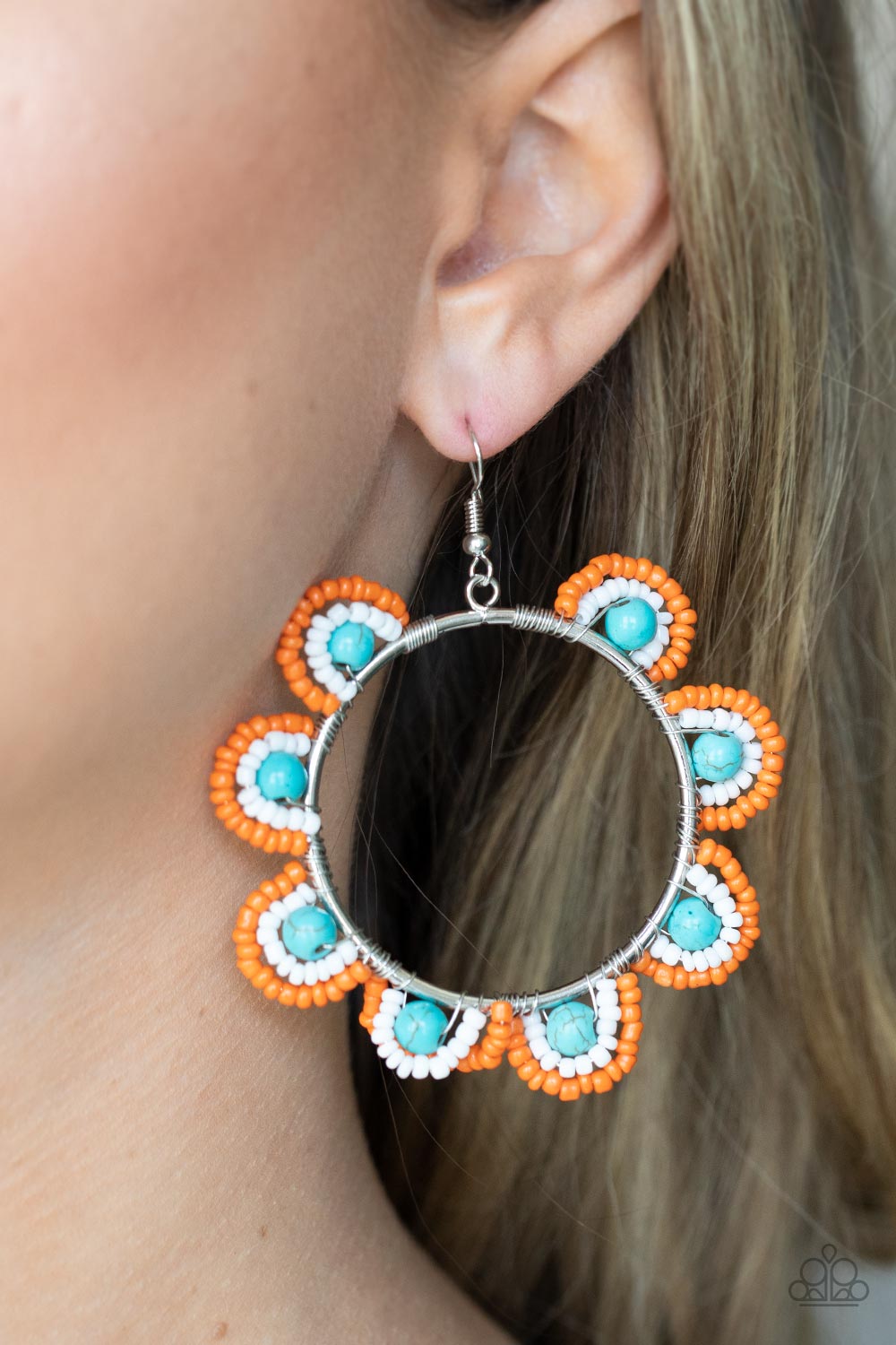 Paparazzi ♥ Groovy Gardens - Blue ♥  Earrings