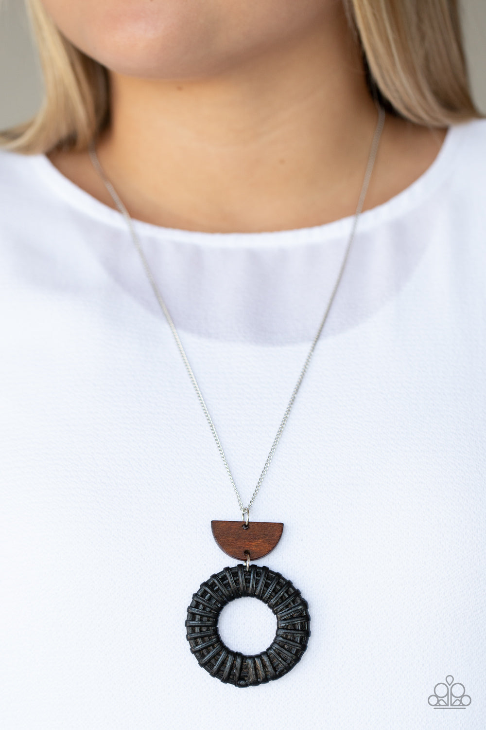 Paparazzi ♥ Homespun Stylist - Black ♥  Necklace