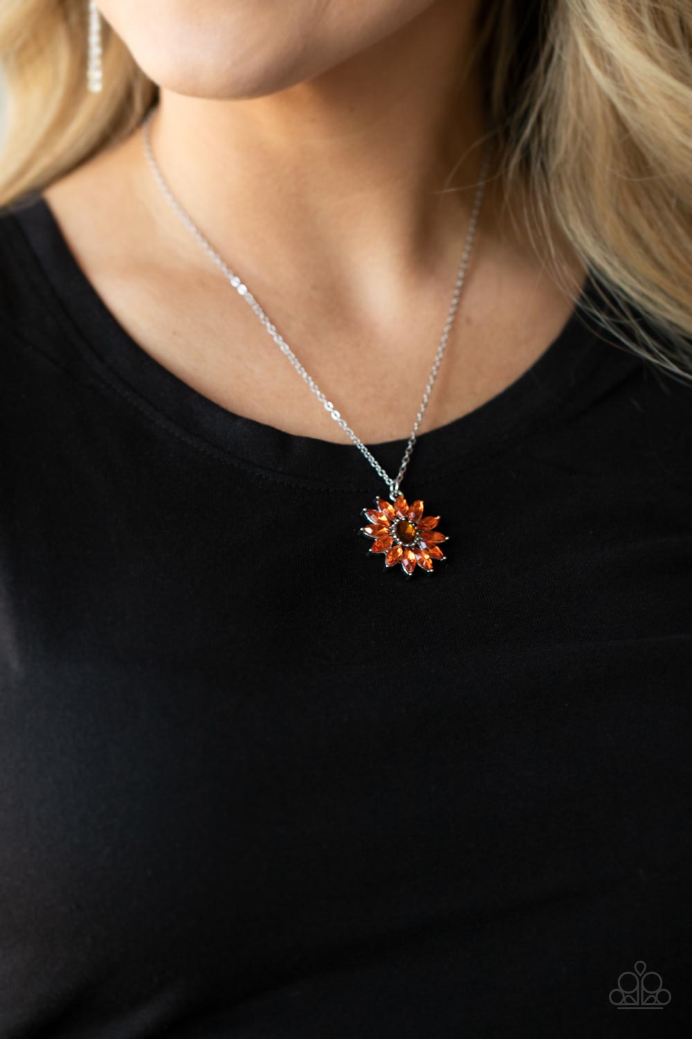 Paparazzi ♥ Formal Florals - Orange ♥  Necklace