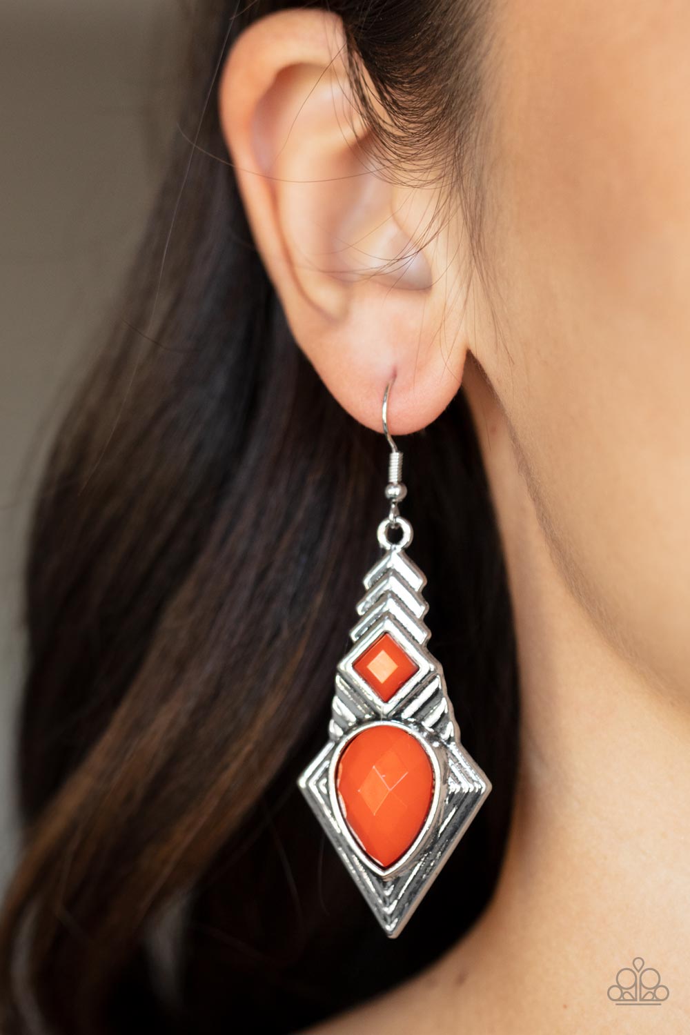 Paparazzi ♥ Stylishly Sonoran - Orange ♥  Earrings