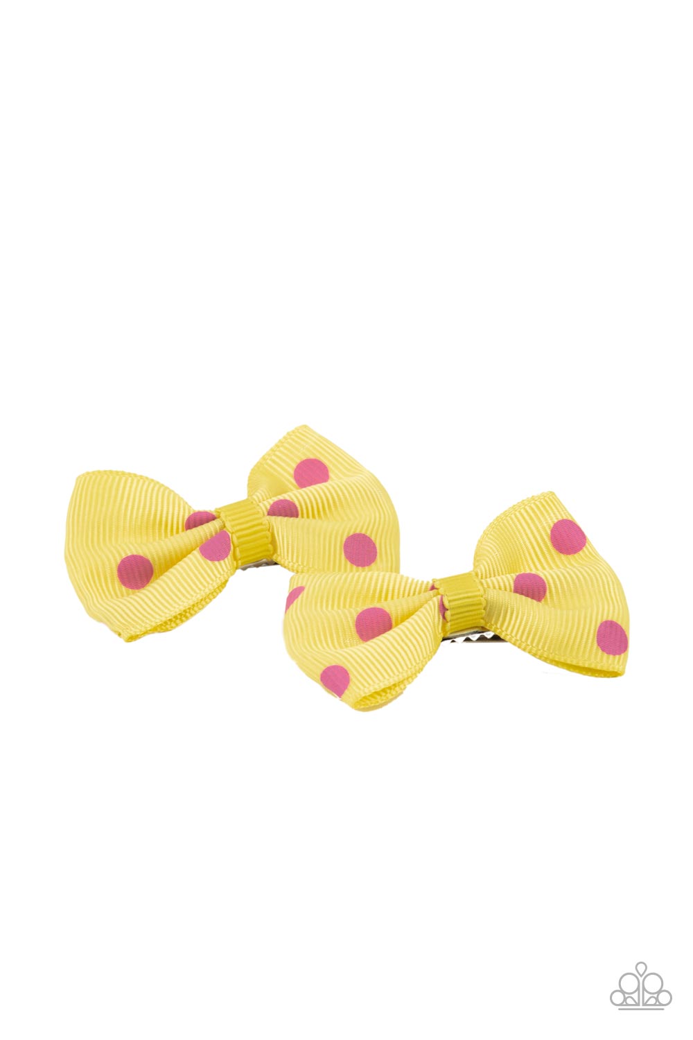 Paparazzi ♥ Polka Dot Drama - Yellow ♥  Hair Clip