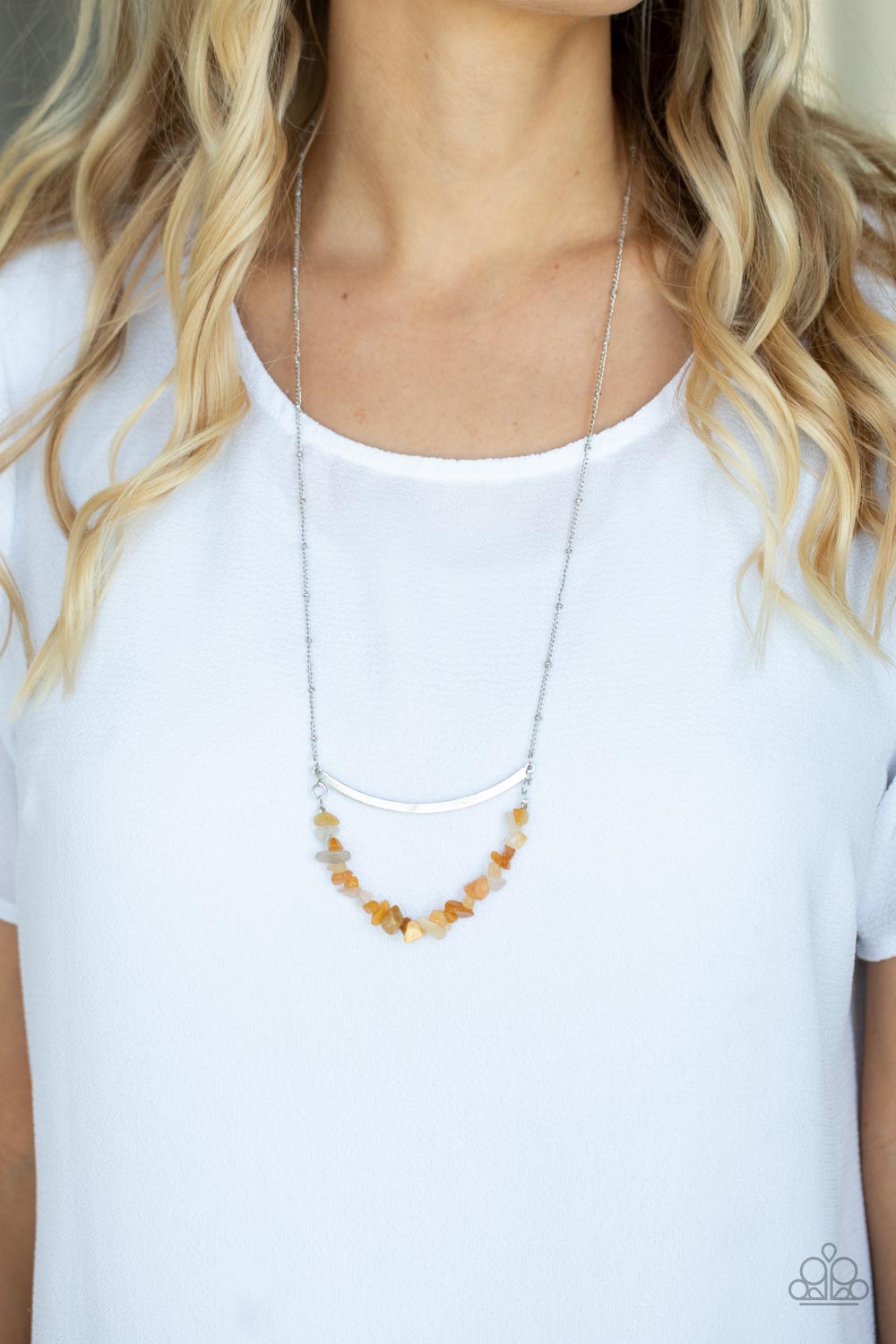 Paparazzi ♥ Pebble Prana - Yellow ♥  Necklace